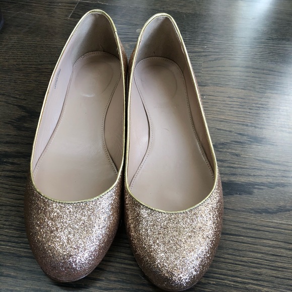 J Crew Janey glitter shoes sz 7.5 - Picture 1 of 7